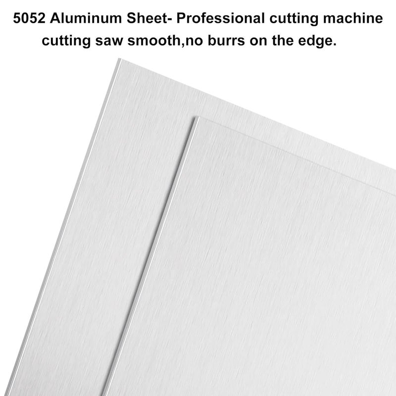 DAJAVE 2 Pack 5052 H32 Aluminum Metal Sheet 12x12x1/16 Inch Flat Plain Thin Aluminum Plate, 1.5mm Aluminums Metal Plate with Protective Film, Finely Polished and Deburred, for Crafting, Industry - Image 4